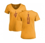 NBA Women's Nike Cleveland Cavaliers #2 Collin Sexton Gold One Color Backer Slim-Fit V-Neck T-Shirt