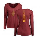 NBA Women's Nike Cleveland Cavaliers #2 Collin Sexton Maroon Backer Long Sleeve T-Shirt