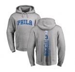 NBA Nike Philadelphia 76ers #3 Allen Iverson Ash Backer Pullover Hoodie
