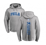 NBA Nike Philadelphia 76ers #34 Charles Barkley Ash Backer Pullover Hoodie