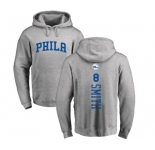 NBA Nike Philadelphia 76ers #8 Zhaire Smith Ash Backer Pullover Hoodie