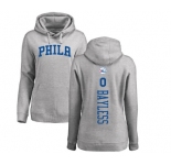 NBA Women's Nike Philadelphia 76ers #0 Jerryd Bayless Ash Backer Pullover Hoodie