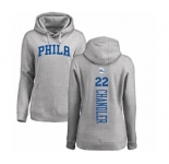 NBA Women's Nike Philadelphia 76ers #22 Wilson Chandler Ash Backer Pullover Hoodie