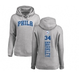 NBA Women's Nike Philadelphia 76ers #34 Charles Barkley Ash Backer Pullover Hoodie