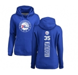 NBA Women's Nike Philadelphia 76ers #35 Clarence Weatherspoon Royal Blue Backer Pullover Hoodie