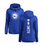 NBA Women's Nike Philadelphia 76ers #8 Zhaire Smith Royal Blue Backer Pullover Hoodie
