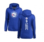 NBA Women's Nike Philadelphia 76ers #9 Dario Saric Royal Blue Backer Pullover Hoodie