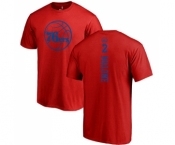 NBA Nike Philadelphia 76ers #2 Moses Malone Red One Color Backer T-Shirt