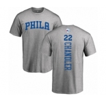 NBA Nike Philadelphia 76ers #22 Wilson Chandler Ash Backer T-Shirt
