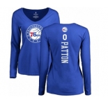 NBA Women's Nike Philadelphia 76ers #0 Justin Patton Royal Blue Backer Long Sleeve T-Shirt