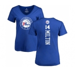 NBA Women's Nike Philadelphia 76ers #14 Shake Milton Royal Blue Backer T-Shirt