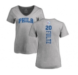 NBA Women's Nike Philadelphia 76ers #20 Markelle Fultz Ash Backer T-Shirt