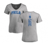 NBA Women's Nike Philadelphia 76ers #9 Dario Saric Ash Backer T-Shirt
