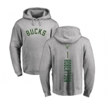NBA Nike Milwaukee Bucks #1 Oscar Robertson Ash Backer Pullover Hoodie