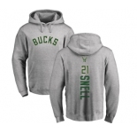 NBA Nike Milwaukee Bucks #21 Tony Snell Ash Backer Pullover Hoodie