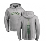 NBA Nike Milwaukee Bucks #8 Matthew Dellavedova Ash Backer Pullover Hoodie