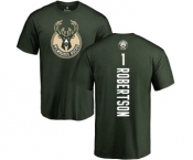 NBA Nike Milwaukee Bucks #1 Oscar Robertson Green Backer T-Shirt