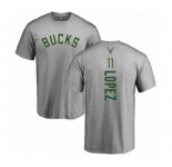 NBA Nike Milwaukee Bucks #11 Brook Lopez Ash Backer T-Shirt