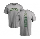 NBA Nike Milwaukee Bucks #22 Khris Middleton Ash Backer T-Shirt