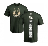 NBA Nike Milwaukee Bucks #34 Giannis Antetokounmpo Green Backer T-Shirt