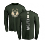 NBA Nike Milwaukee Bucks #8 Matthew Dellavedova Green Backer Long Sleeve T-Shirt