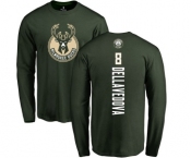 NBA Nike Milwaukee Bucks #8 Matthew Dellavedova Green Backer Long Sleeve T-Shirt