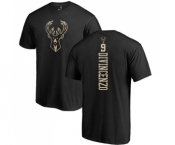 NBA Nike Milwaukee Bucks #9 Donte DiVincenzo Black One Color Backer T-Shirt