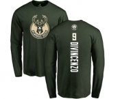 NBA Nike Milwaukee Bucks #9 Donte DiVincenzo Green Backer Long Sleeve T-Shirt