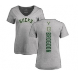 NBA Women's Nike Milwaukee Bucks #13 Malcolm Brogdon Ash Backer T-Shirt
