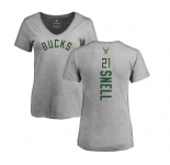 NBA Women's Nike Milwaukee Bucks #21 Tony Snell Ash Backer T-Shirt