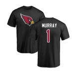 Football Arizona Cardinals #1 Kyler Murray Black Name & Number Logo T-Shirt