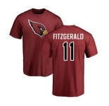 Football Arizona Cardinals #11 Larry Fitzgerald Maroon Name & Number Logo Personalized T-Shirt