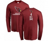 Football Arizona Cardinals #4 Andy Lee Maroon Backer Long Sleeve T-Shirt