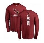 Football Arizona Cardinals #41 Kenyan Drake Maroon Backer Long Sleeve T-Shirt