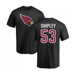 Football Arizona Cardinals #53 A.Q. Shipley Black Name & Number Logo T-Shirt