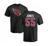Football Arizona Cardinals #55 Chandler Jones Black Name & Number Logo T-Shirt