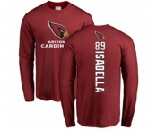 Football Arizona Cardinals #89 Andy Isabella Maroon Backer Long Sleeve T-Shirt