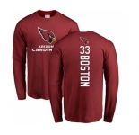 NFL Nike Arizona Cardinals #33 Tre Boston Maroon Backer Long Sleeve T-Shirt