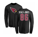 NFL Nike Arizona Cardinals #86 Ricky Seals-Jones Black Name & Number Logo Long Sleeve T-Shirt