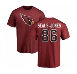 NFL Nike Arizona Cardinals #86 Ricky Seals-Jones Maroon Name & Number Logo T-Shirt