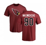 NFL Nike Arizona Cardinals #90 Robert Nkemdiche Maroon Name & Number Logo Customized T-Shirt