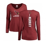Football Women's Arizona Cardinals #1 Kyler Murray Maroon Backer Long Sleeve T-Shirt