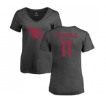 Football Women's Arizona Cardinals #11 Larry Fitzgerald Ash One Color T-Shirt