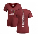Football Women's Arizona Cardinals #11 Larry Fitzgerald Maroon Backer T-Shirt