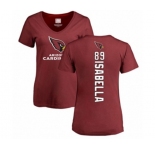 Football Women's Arizona Cardinals #89 Andy Isabella Maroon Backer T-Shirt
