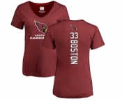 NFL Women's Nike Arizona Cardinals #33 Tre Boston Maroon Backer T-Shirt