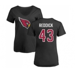 NFL Women's Nike Arizona Cardinals #43 Haason Reddick Black Name & Number Logo T-Shirt