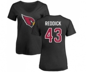 NFL Women's Nike Arizona Cardinals #43 Haason Reddick Black Name & Number Logo T-Shirt