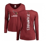 NFL Women's Nike Arizona Cardinals #74 D.J. Humphries Maroon Backer Long Sleeve T-Shirt