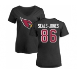 NFL Women's Nike Arizona Cardinals #86 Ricky Seals-Jones Black Name & Number Logo T-Shirt